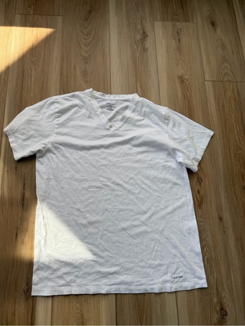Calvin Klein Men’s White V-Neck T-Shirt